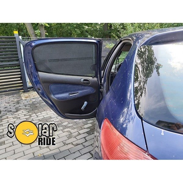 Solskjerm Peugeot 206 (1998-2009) (3 stk) - sett bakfra