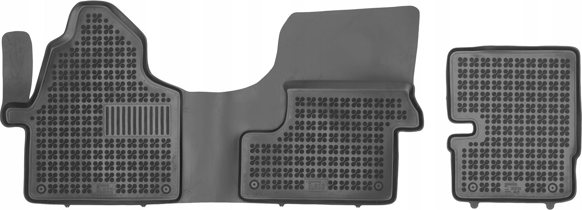 Rezaw-Plast gummimatter med høykant til Mercedes Sprinter II W906 2 seter (2006–2019) – svart, antiskli