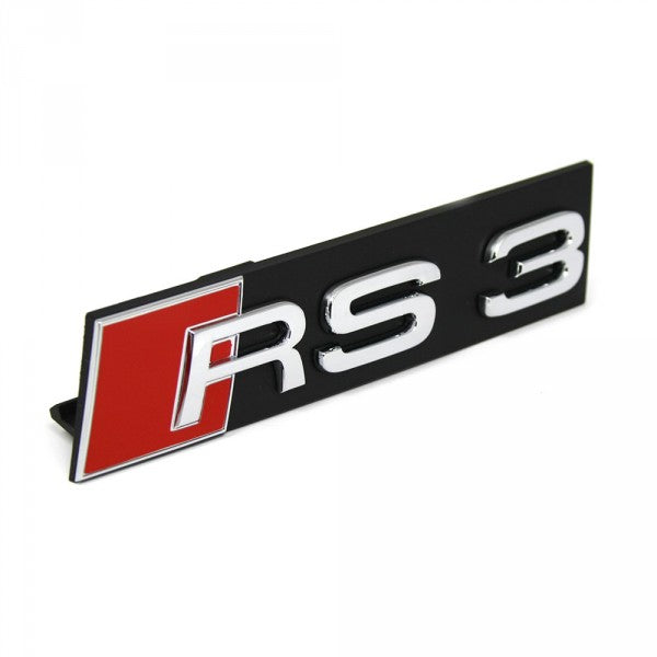 Emblem Audi RS3 (8P) Chrome - sett bakfra