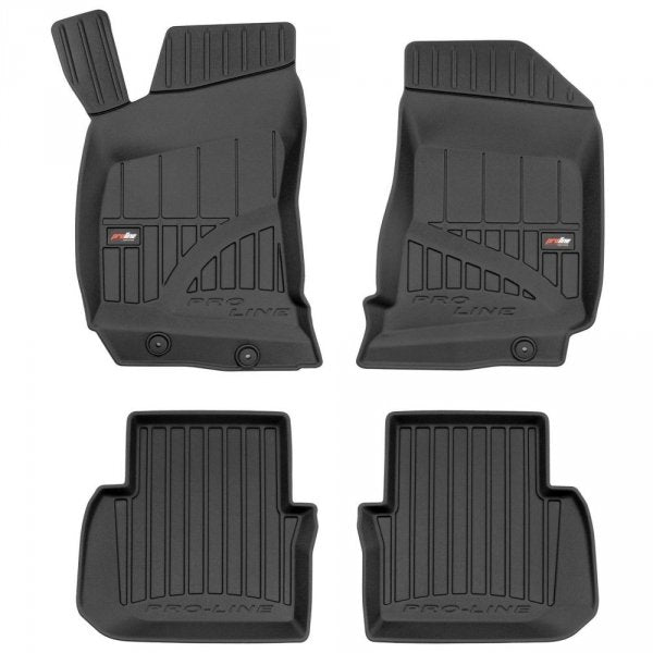 Frogum 3D Premium gulvmatter til Saab 9-5 I (1997-2010) – svart TPE, sett á 4, 60 mm kant