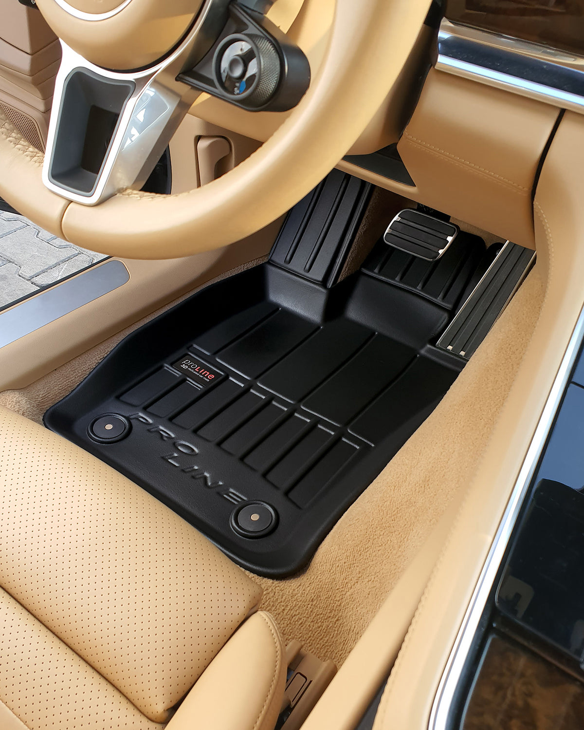 Frogum 3D Premium gulvmatter i TPE til Porsche Macan I (95B) 2014–2024 – svart sett med 4 matter