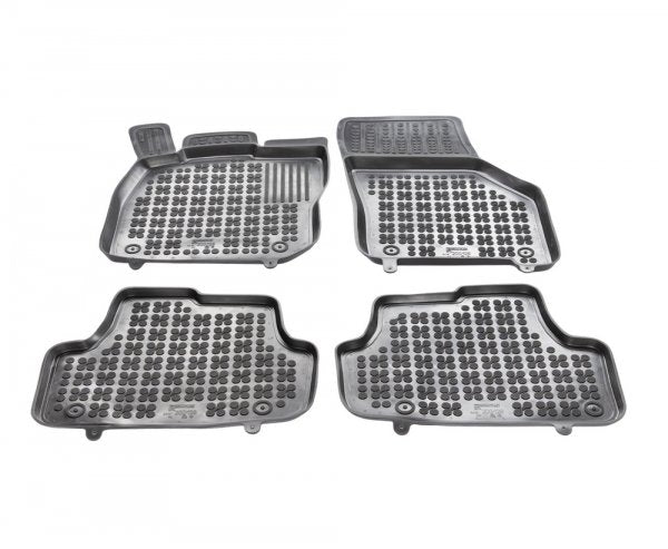 Rezaw-Plast gummimatter med høykant til VW Golf VIII Hatchback (2019–) – sett med 4 stk, svart TPE-gummi