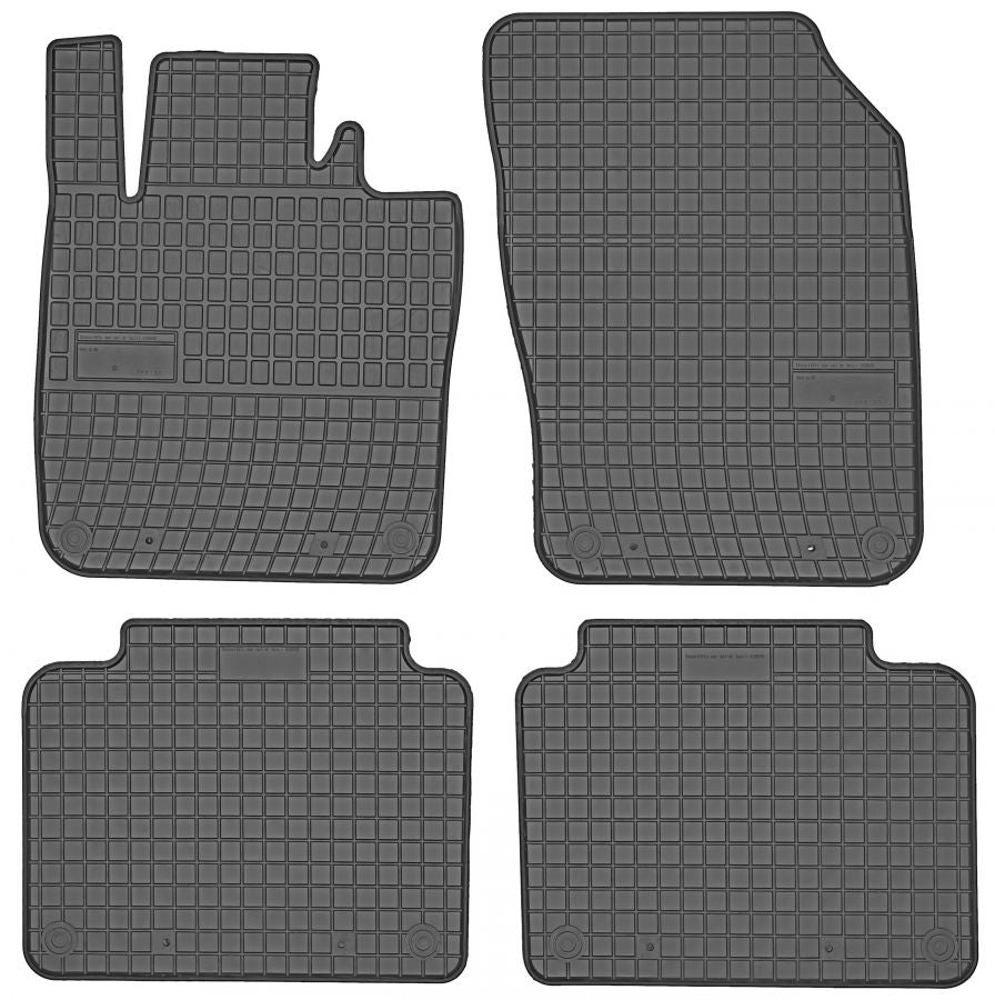 Frogum gummimatter til Volvo S90 II / V90 / V90 Cross Country (2016–) – svart, sett med 4, vanntett med 1 cm sidekant