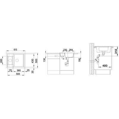 Måltegning Blanco Metra 6 – mål 615x500 mm