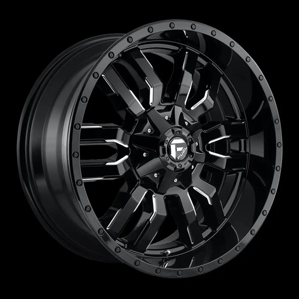 Felg D595 Sledge Gloss Black Milled Fuel 22x9.5 Et20 8x165.1