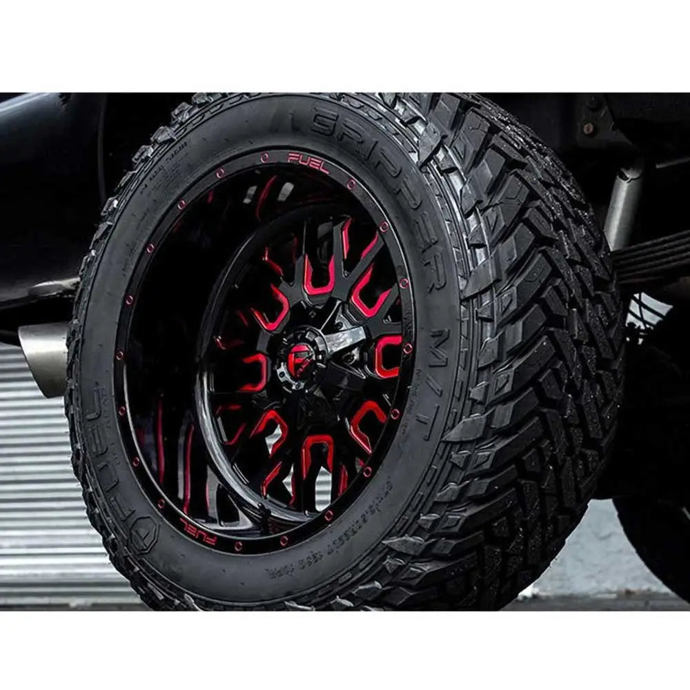 Felg D612 Stroke Gloss Black/red Tinted Clear Fuel 22x10 Et-19 6x139.7 / 6x135