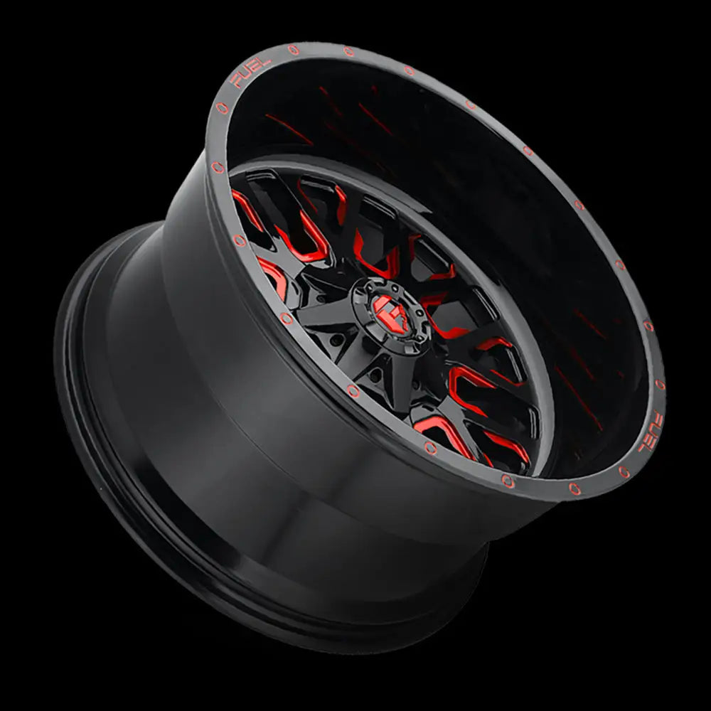 Felg D612 Stroke Gloss Black/red Tinted Clear Fuel 22x10 Et-19 6x139.7 / 6x135