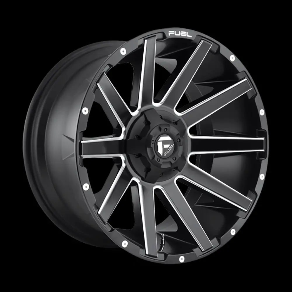 Felg D616 Contra Matte Black Milled Fuel 22x10 Et-18 8x165.1