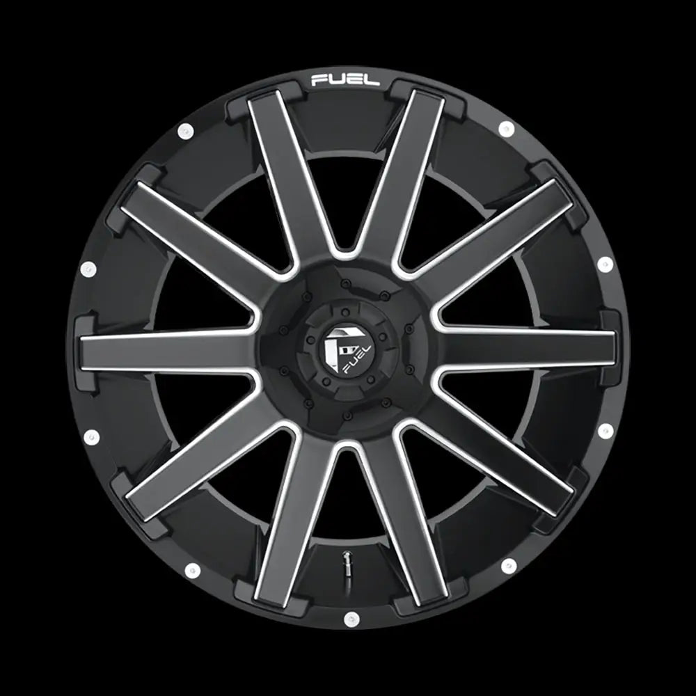 Felg D616 Contra Matte Black Milled Fuel 22x10 Et-18 8x165.1