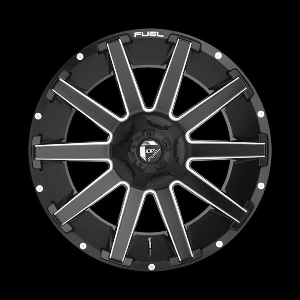 Felg D616 Contra Matte Black Milled Fuel 22x10 Et-18 8x180