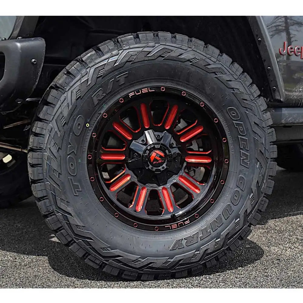 Felg D621 Hardline Gloss Black Red Tinted Clear Fuel 20x9 Et20 5x127 / 5x139.7