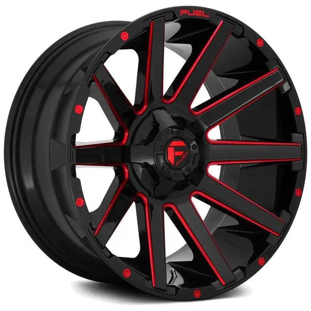 Felg D643 Contra Gloss Black/candy Red Fuel 22x10 Et-19 6x139.7 / 6x135 - 1