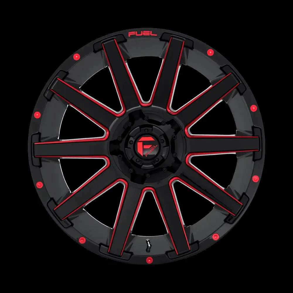 Felg D643 Contra Gloss Black Red Tinted Clear Fuel 18x9 Et-12 6x139.7 / 6x135 - 3