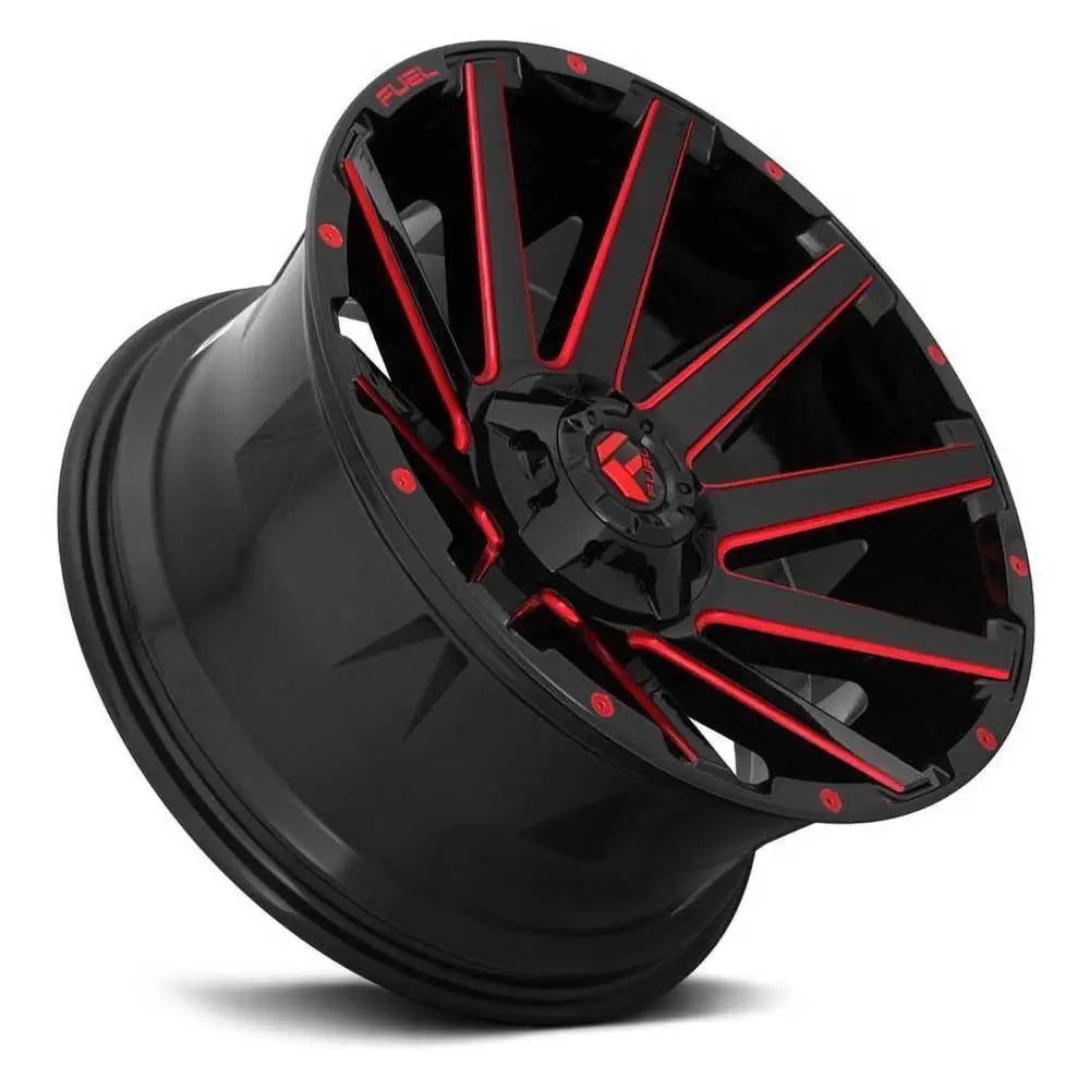 Felg D643 Contra Gloss Black/red Tinted Clear Fuel 20x10 Et-18 5x139.7 / 5x150 - 2