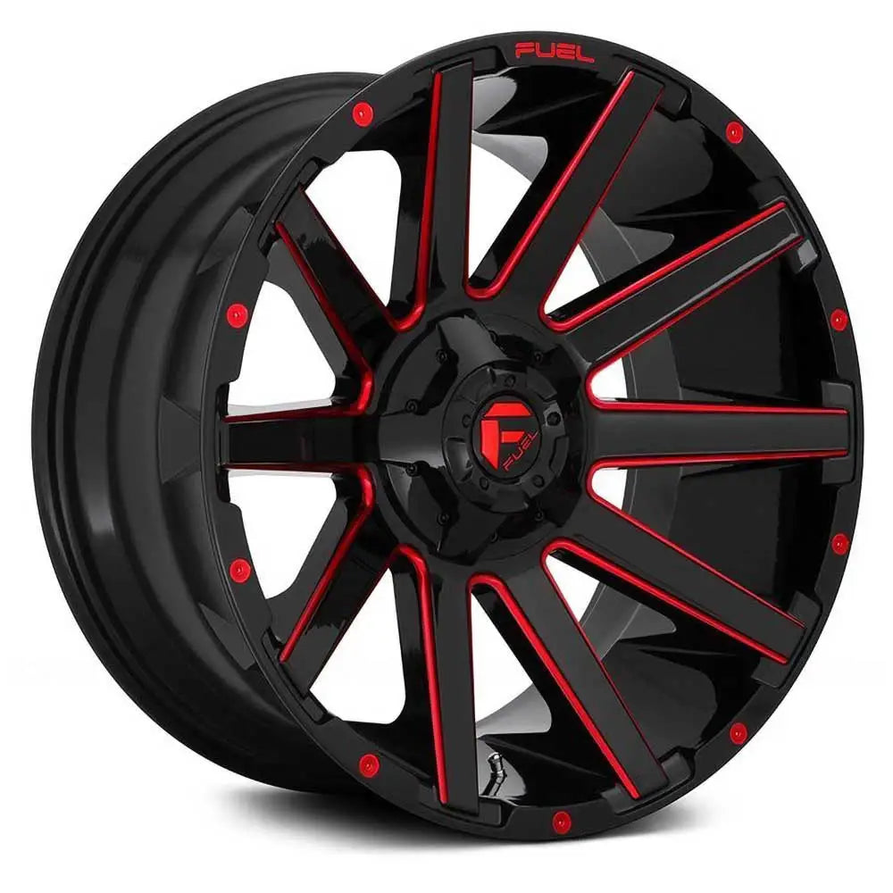 Felg D643 Contra Gloss Black/red Tinted Clear Fuel 20x9 Et1 5x127 / 5x114.3 - 1