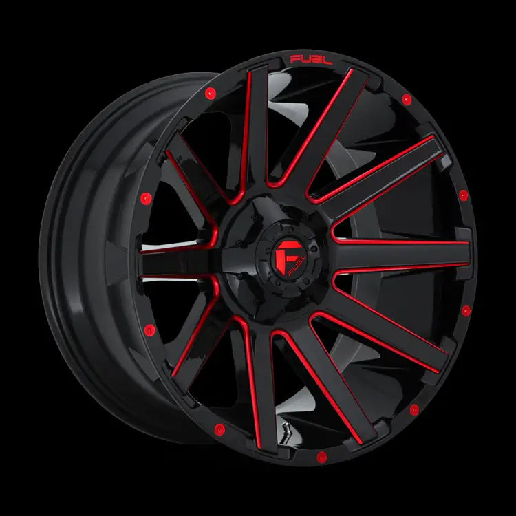 Felg D643 Contra Gloss Black Red Tinted Clear Fuel 22x10 Et-18 5x127 / 5x114.3 - 1