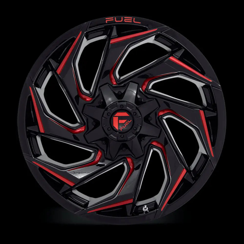 Felg D755 Reaction Gloss Black Milled W/ Red Tint Fuel 20x9 Et1 5x127 / 5x114.3 - 3