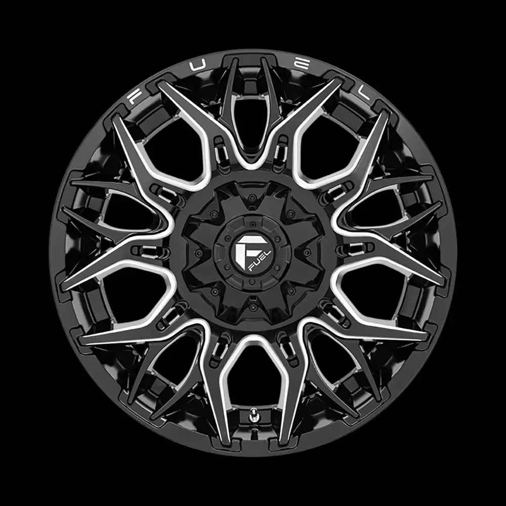 Felg D769 Twitch Glossy Black Milled Fuel 20x10 Et-18 8x165.1 - 3