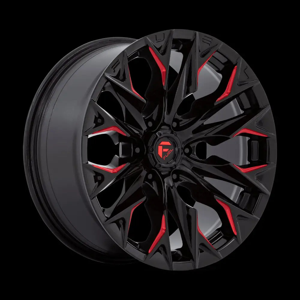 Felg D823 Flame Gloss Black Milled W/ Candy Red Fuel 20x9 Et1 6x139.7 - 1