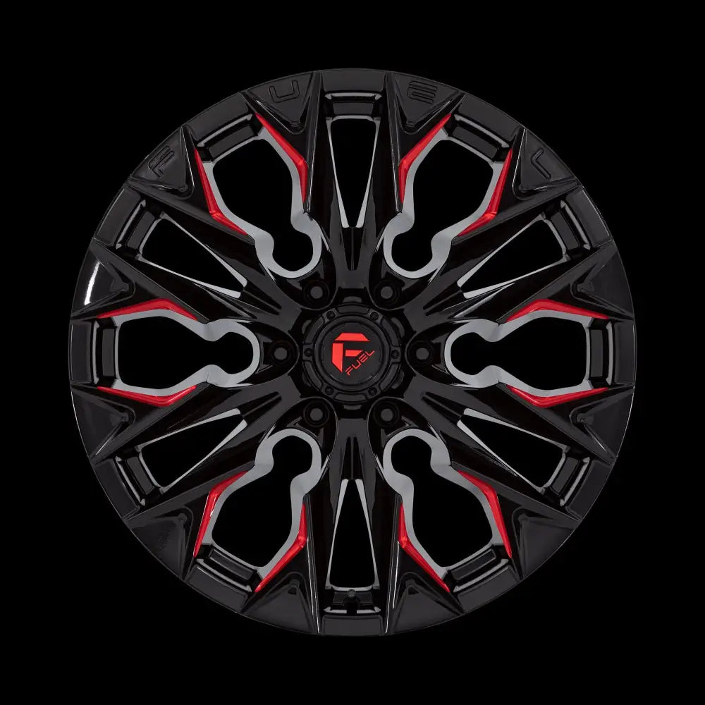 Felg D823 Flame Gloss Black Milled W/ Candy Red Fuel 20x9 Et1 6x139.7 - 3