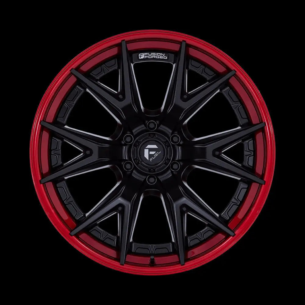 Felg Fc402 Catalyst Matte Black W/ Candy Red Lip Fuel 22x10 Et-18 6x139.7 - 2