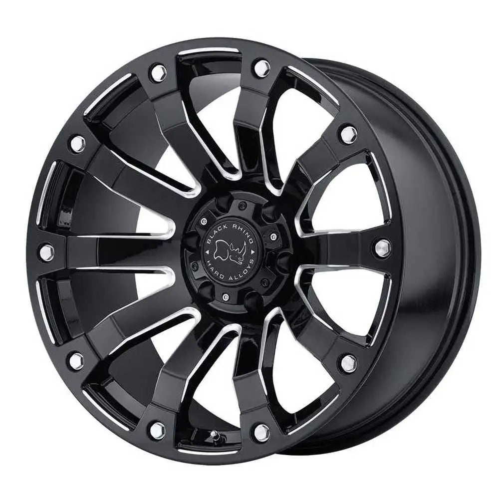 Felg Gloss Black Milled Selkirk Black Rhino 17x9 Et-12 5x127