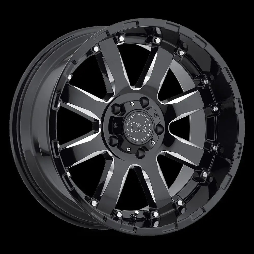 Felg Gloss Black W/ Milled Spokes Sierra Black Rhino 22x10 Et-12 6x139.7