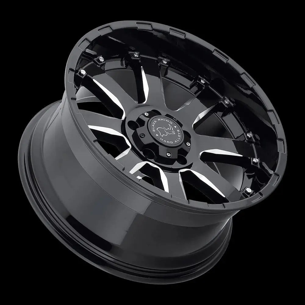 Felg Gloss Black W/ Milled Spokes Sierra Black Rhino 22x10 Et-12 6x139.7