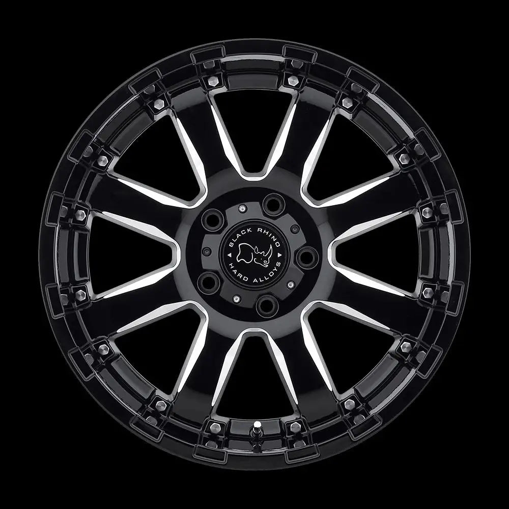 Felg Gloss Black W/ Milled Spokes Sierra Black Rhino 22x10 Et-12 6x139.7