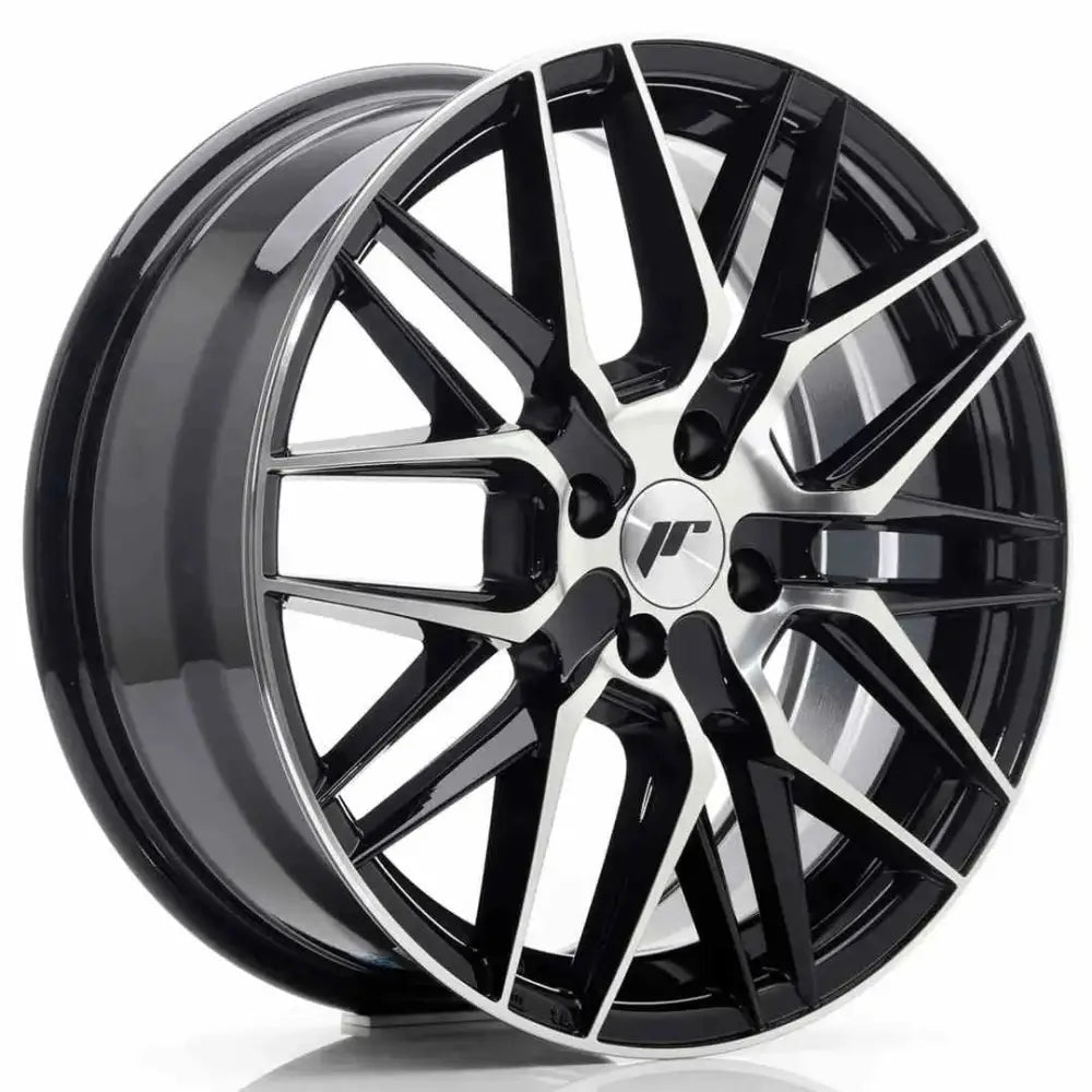 Felg Japan Racing Jr28 17x7 Et40 4x100 Gloss Black Machined Face - 1