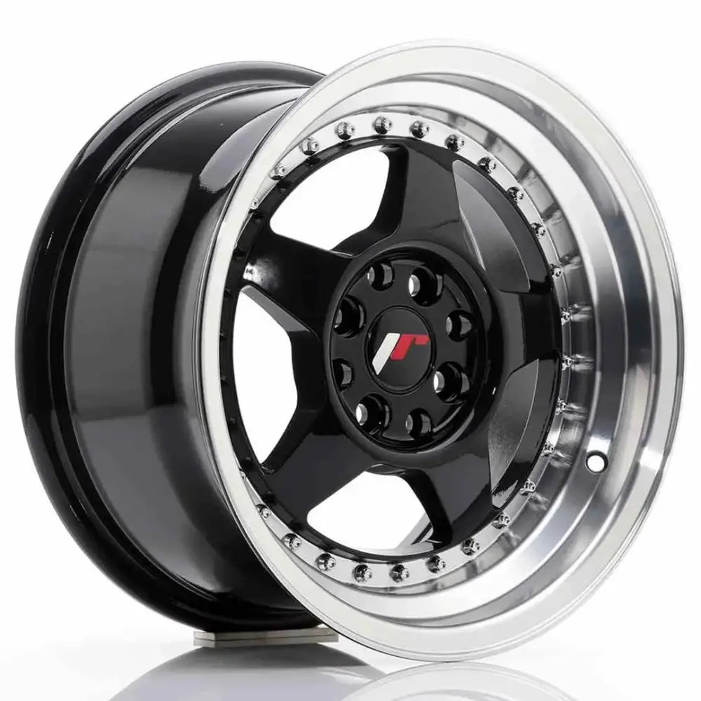 Felg Japan Racing Jr6 15x8 Et25 4x100/108 Glossy Black - 1