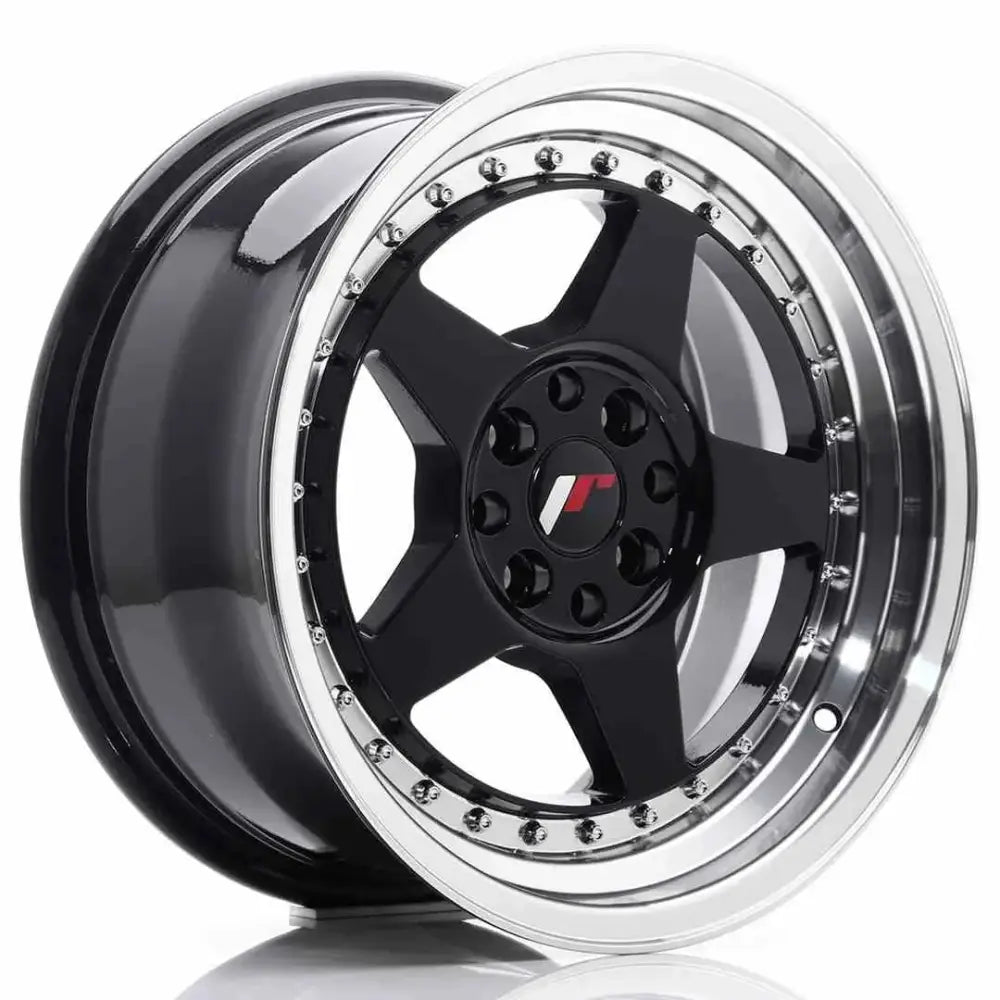 Felg Japan Racing Jr6 16x8 Et25 4x100/108 Glossy Black - 1