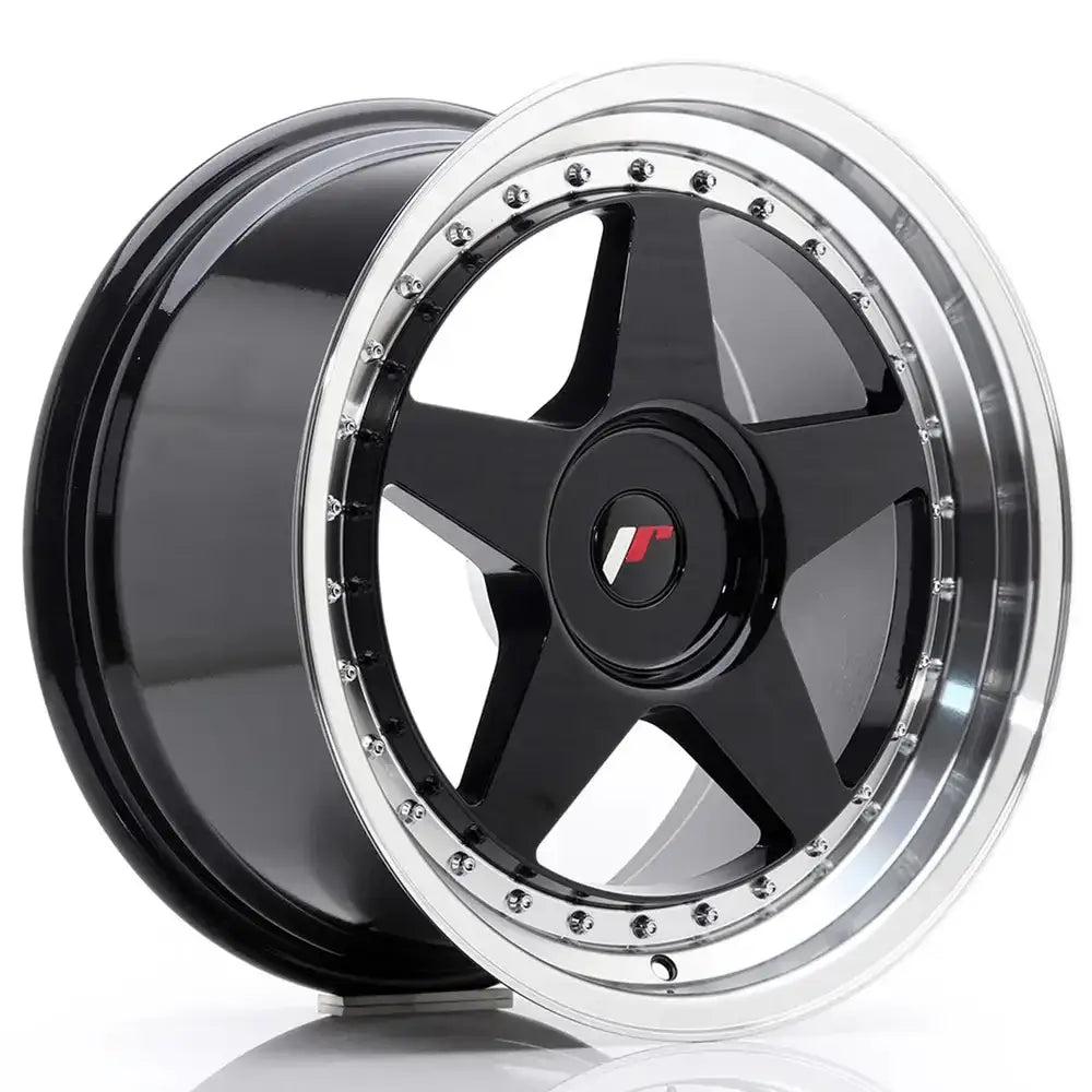 Felg Japan Racing Jr6 18x9,5 Et35-40 Blank Glossy Black W/machined Lip - 1