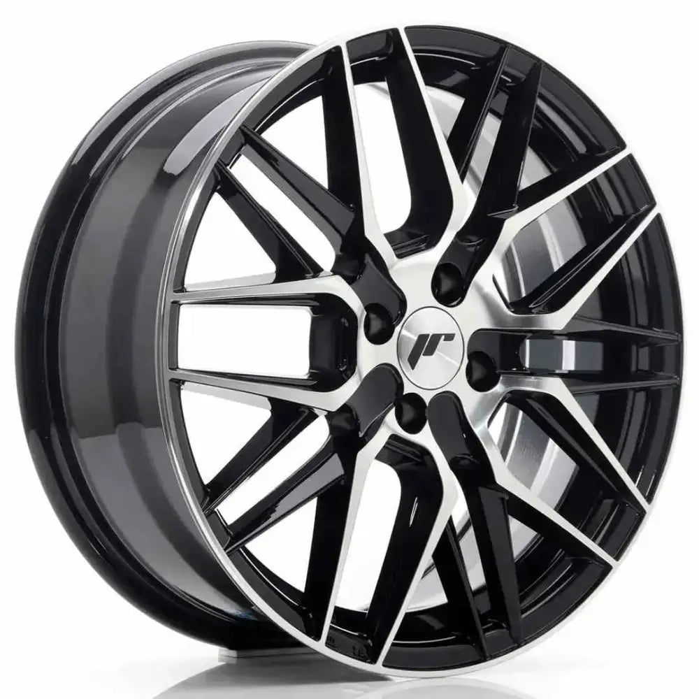Felg Japan Racing Jr28 17x7 Et40 4x100 Gloss Black Machined Face