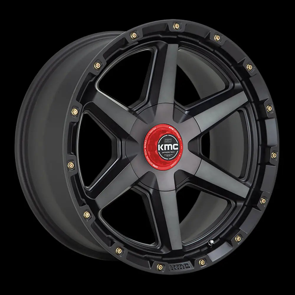 Felg Km101 Tempo Satin Black W/ Gray Tint Kmc 20x9 Et0 6x139.7 / 6x135