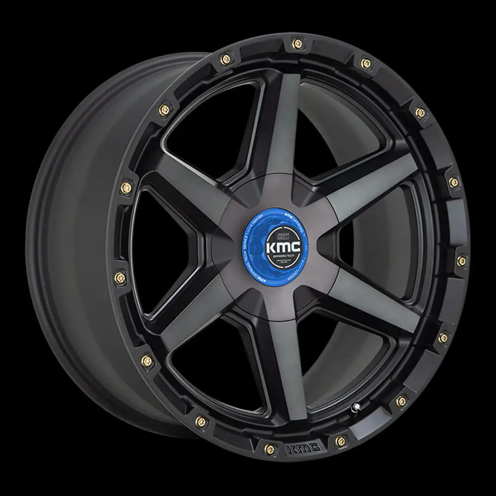 Felg Km101 Tempo Satin Black W/ Gray Tint Kmc 20x9 Et0 6x139.7 / 6x135