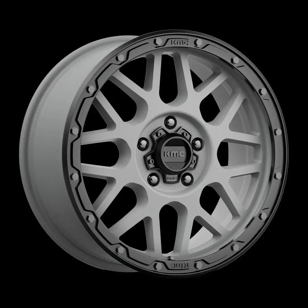 Felg Km535 Grenade Off-road Matte Gray W/ Matte Black Lip Kmc 18x8.5 Et35 5x127