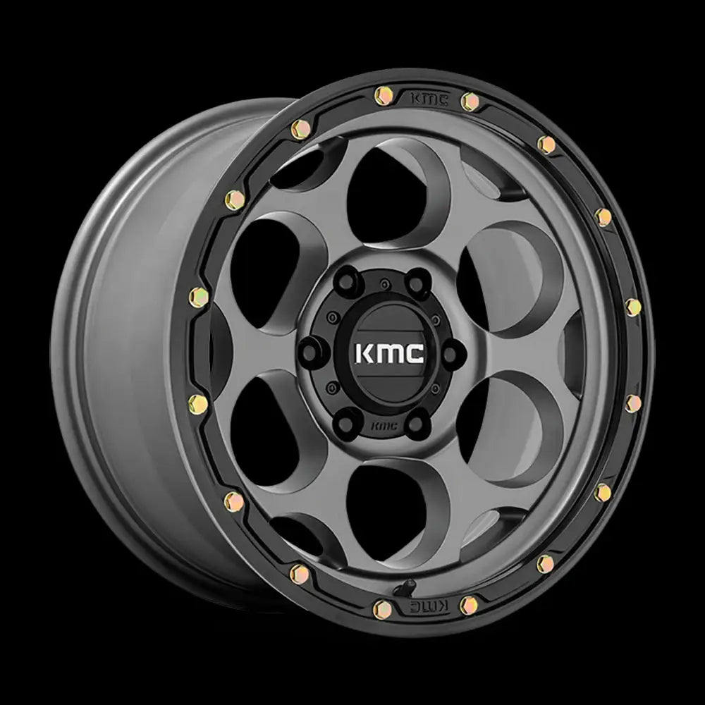 Felg Km541 Dirty Harry Satin Gray W/ Black Lip Kmc 17x8.5 Et18 6x139.7