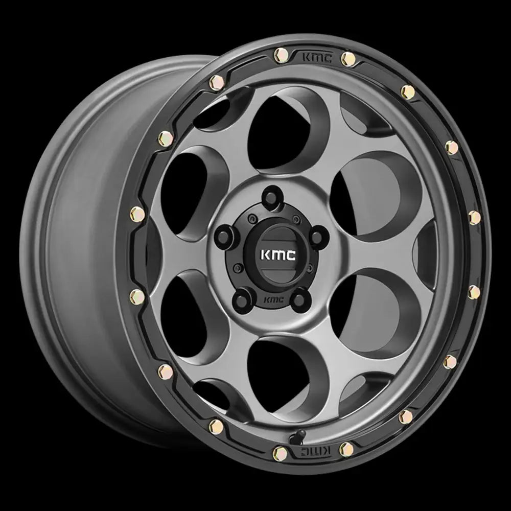 Felg Km541 Dirty Harry Satin Gray W/ Black Lip Kmc 17x8.5 Et18 5x127