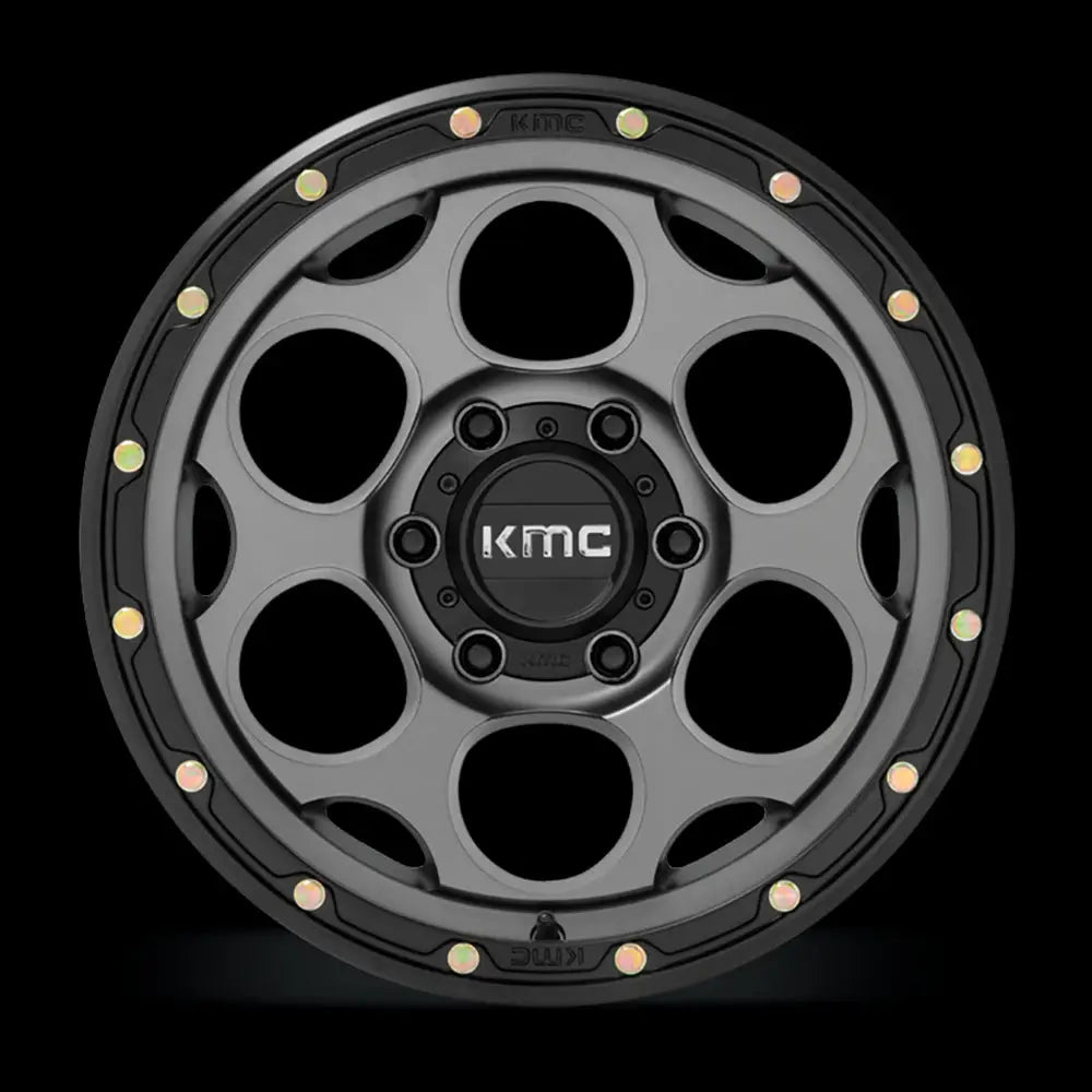 Felg Km541 Dirty Harry Satin Gray W/ Black Lip Kmc 17x8.5 Et18 6x139.7