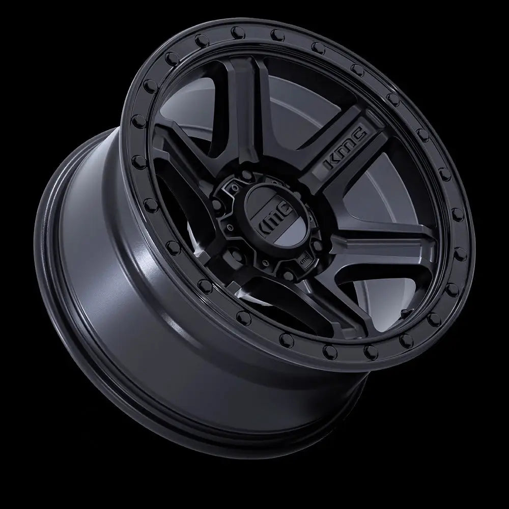 Felg Km551 Outrun Matte Black W/ Gloss Black Lip Kmc 18x9 Et18 6x139.7