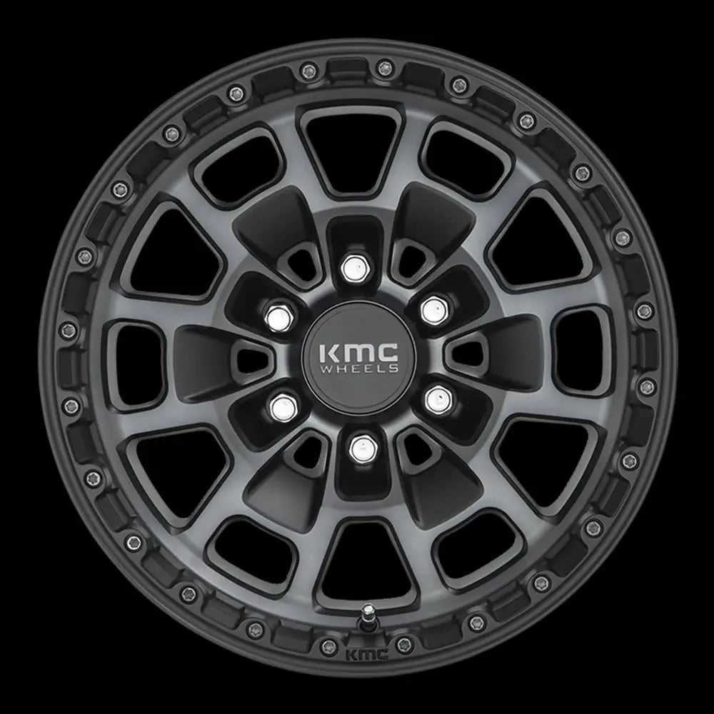 Felg Km718 Summit Satin Black W/ Gray Tint Kmc 17x8.5 Et0 5x127