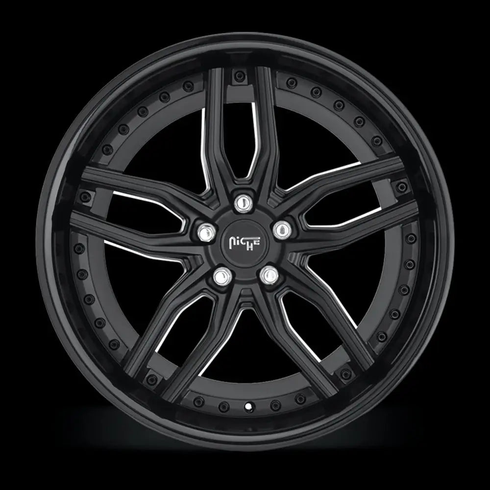 Felg M194 Methos Gloss Black Matte Black Niche Road Wheels 20x9 Et35 5x114.3