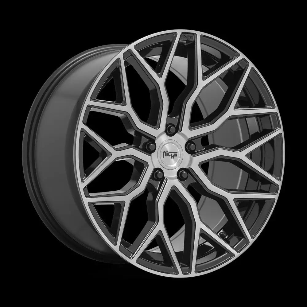 Felg M262 Mazzanti Gloss Black Brushed Face Niche Road Wheels 22x10 Et30 5x120