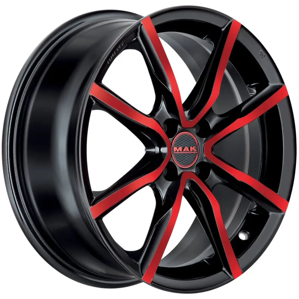Felg Mak Milano 4 Black And Red 6x15 4x100 Et38