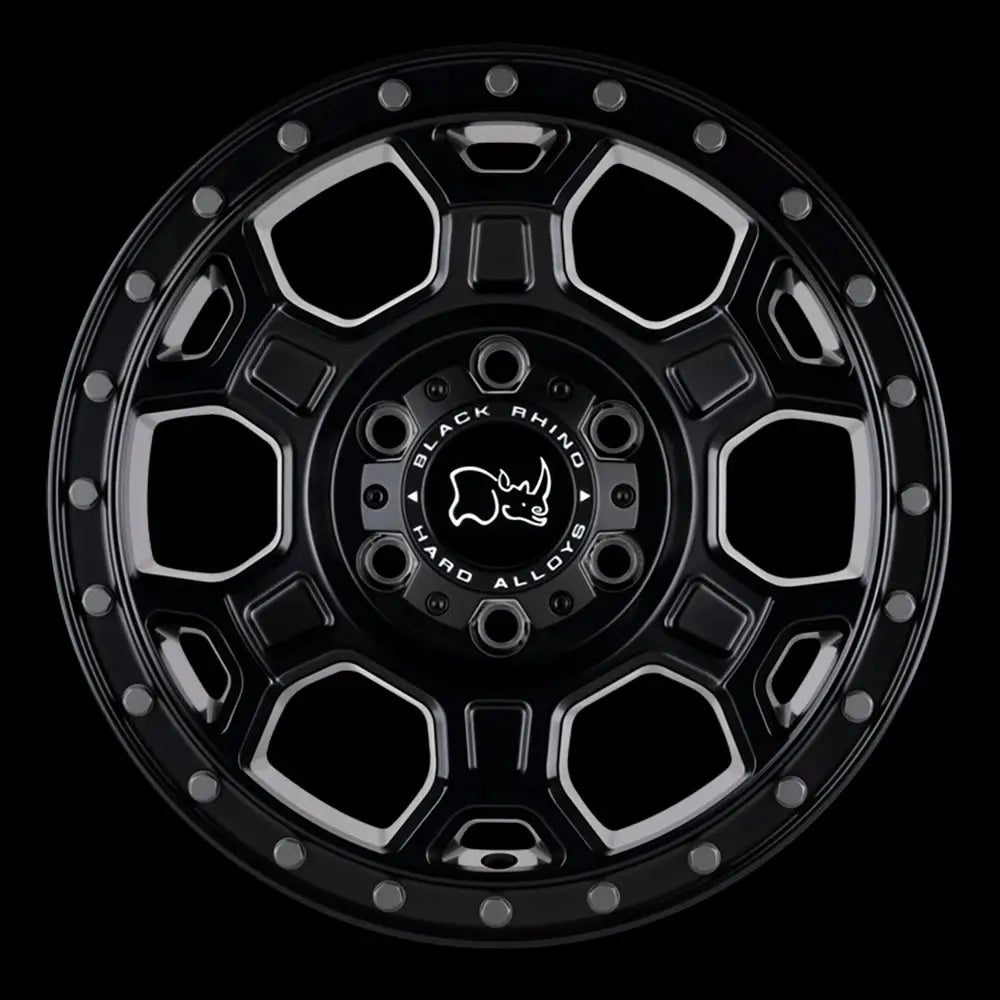 Felg Matte Black W/ Gunmetal Bolts Midhill Black Rhino 16x8 Et45 6x130