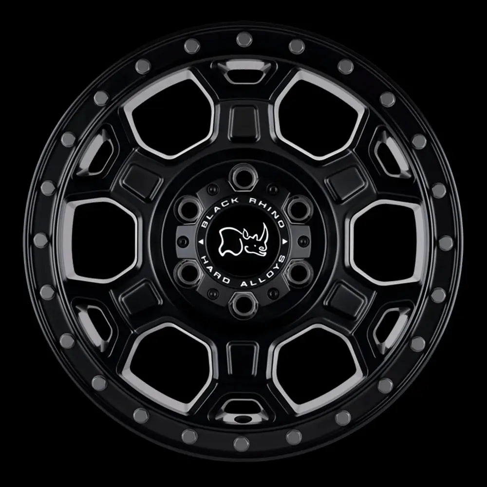 Felg Matte Black W/ Gunmetal Bolts Midhill Black Rhino 17x8 Et45 6x130