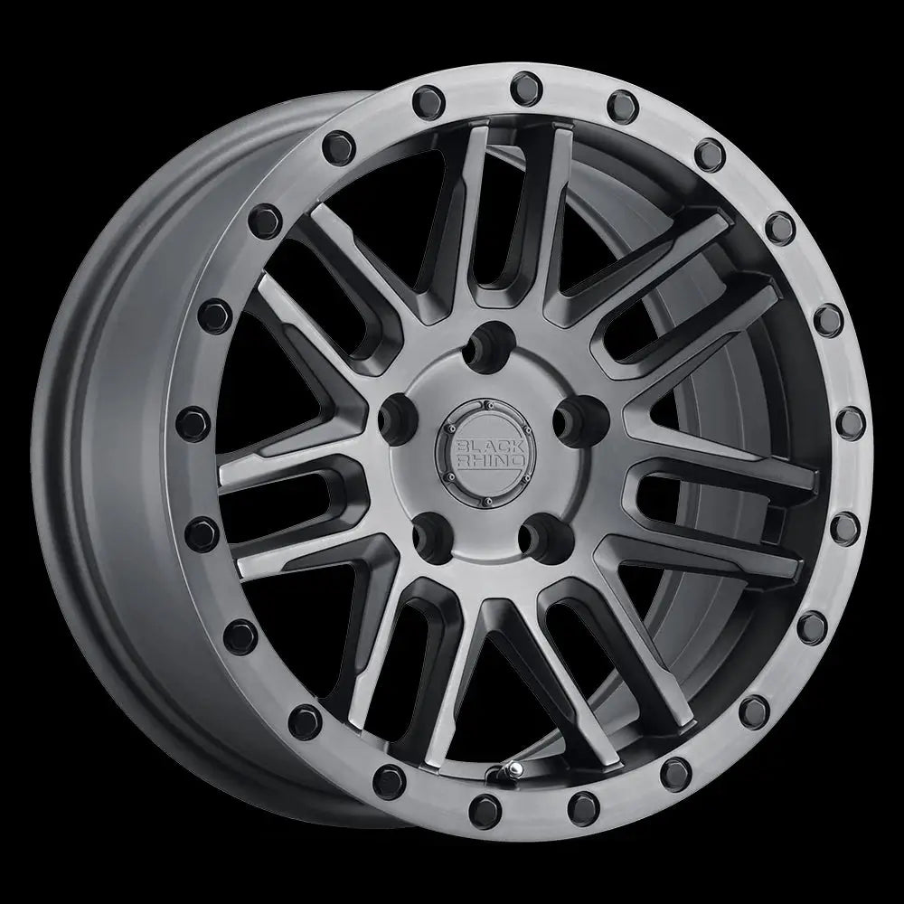 Felg Matte Brushed Gunmetal W/ Black Bolts Arches Black Rhino 18x8 Et30 5x127
