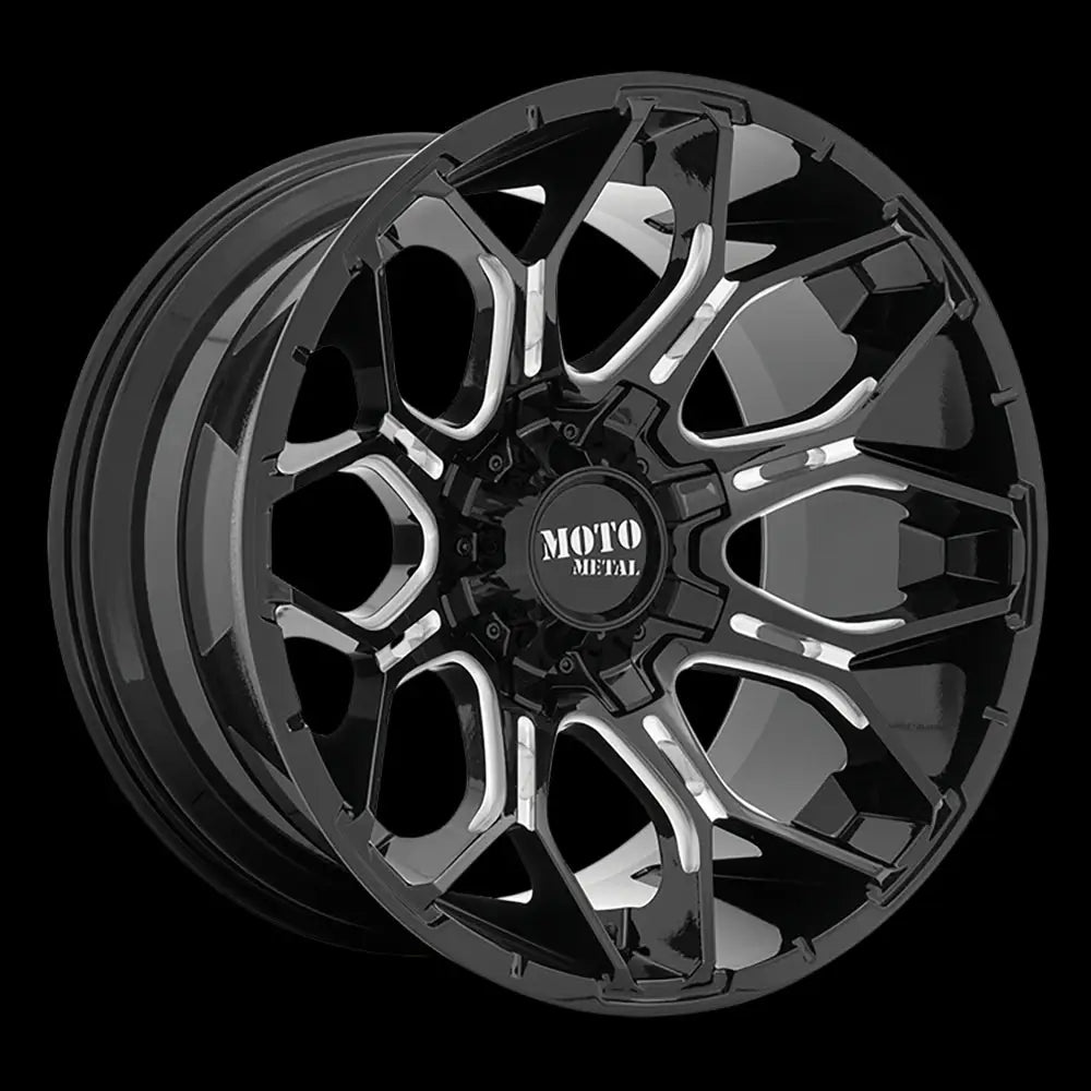 Felg Mo808 Sniper Gloss Black Milled Moto Metal 20x10 Et-18 6x139.7 / 6x135