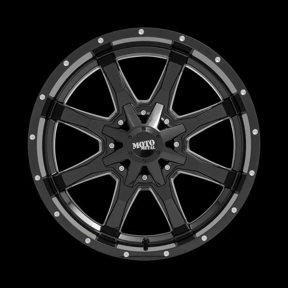 Felg Mo970 Gloss Black W/ Milled Lip Moto Metal 20x10 Et-24 6x139.7 / 6x135